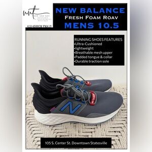 New Balance Fresh Foam Roav Running Shoes Men's Size 10.5 Grey/Blue Cushioned